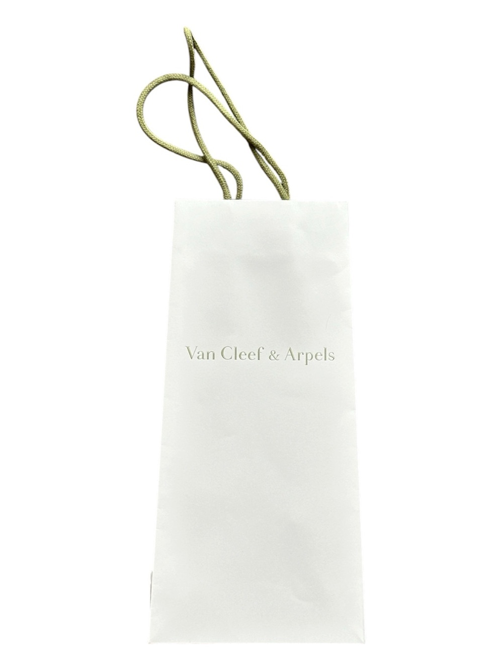 Van Cleef & Arpels White Bag with Olive Green Handles